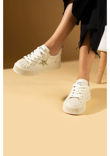 Star Rahat Ergonomik Premium Kadın Sneaker Ten