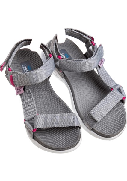 Sandals Rahat Taban Cırtlı Günlük Kadın Spor Gri Sandalet fırsatları