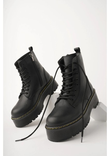 Kiruna Kalın Topuk Fermuarlı Su Geçirmez Kadın Bot