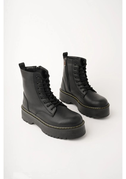 Kiruna Kalın Topuk Fermuarlı Su Geçirmez Kadın Bot