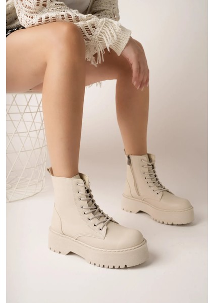 Kiruna Kalın Topuk Fermuarlı Su Geçirmez Kadın Bot indirimleri