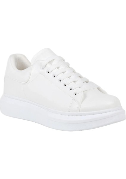 Bull Bağcıklı Tarz Erkek Rahat Beyaz Sneaker