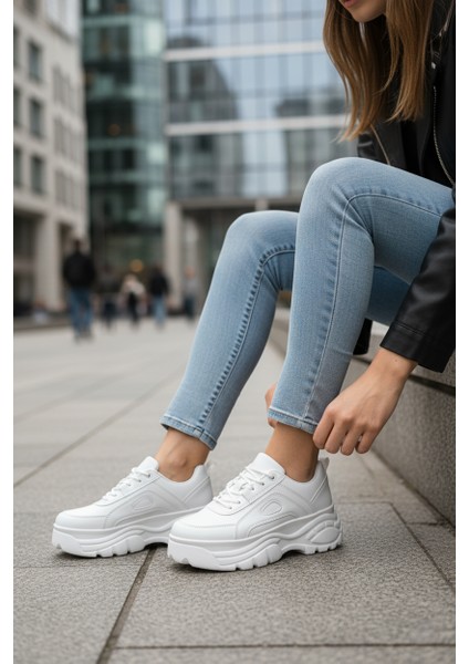 Yüksek Tabanlı Kadın Spor Ayakkabı 6 cm