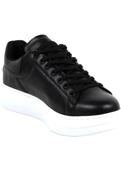 Bull Bağcıklı Tarz Erkek Rahat Siyah Beyaz Sneaker