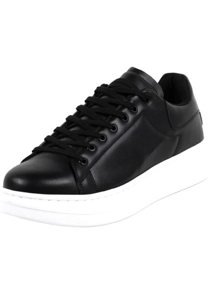 Bull Bağcıklı Tarz Erkek Rahat Siyah Beyaz Sneaker