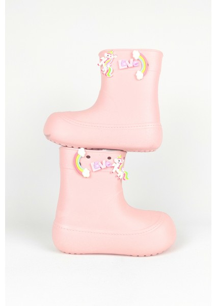 DivaÇizme Pudra Çocuk Yağmur Çizmesi-Botu - Su Geçirmez