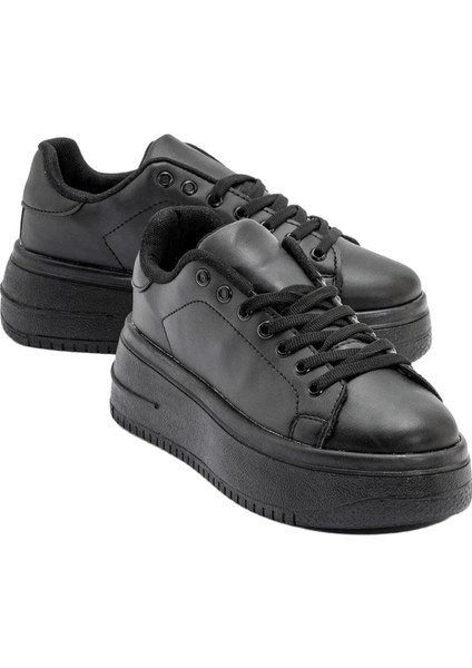 Bağcıklı Yüksek Taban Ortopedik Kadın Spor Ayakkabı - Lake