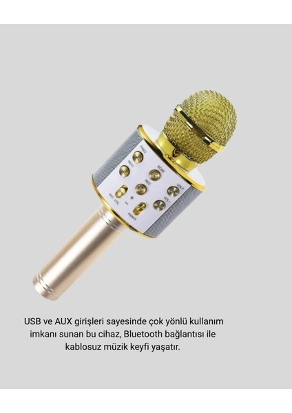 Bfs Bluetooth Karaoke Mikrofon Şarjlı Uzun Pil Ömürlü Çok Fonksiyonlu modelleri