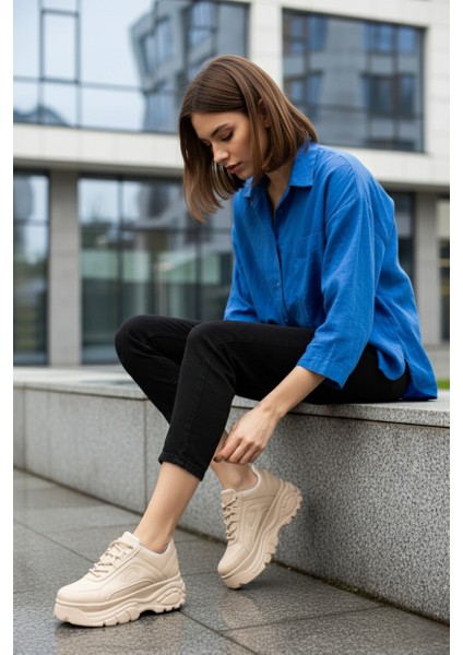 Yüksek Tabanlı Kadın Spor Ayakkabı 6 cm fırsatları