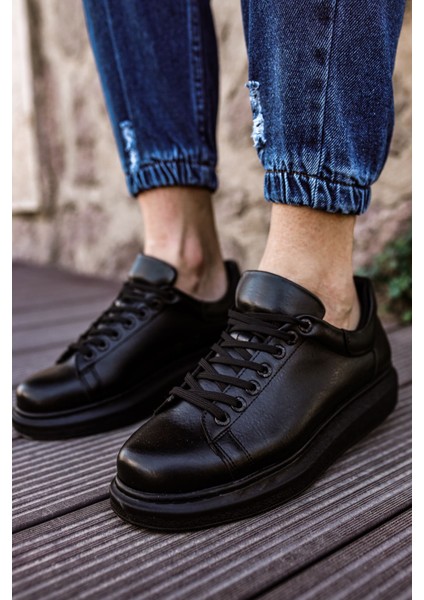 Bull Bağcıklı Tarz Erkek Rahat Siyah Sneaker modelleri