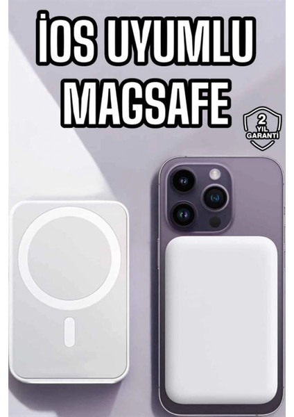 5000 Mah Ios Uyumlu Magsafe Kablosuz Şarj Hızlı Şarj Desteği fiyatları