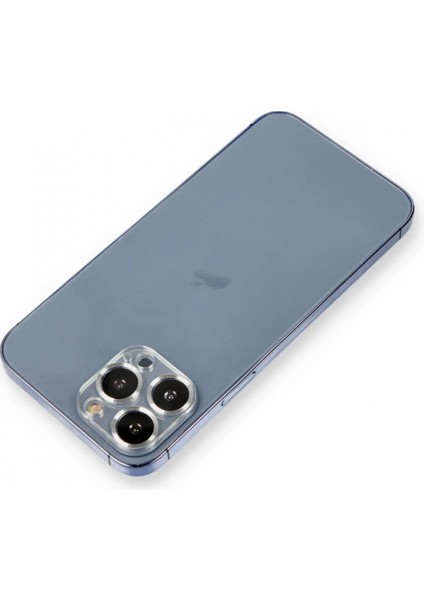 iPhone 12 Pro Metal Kamera Lens Koruma Cam - Gümüş