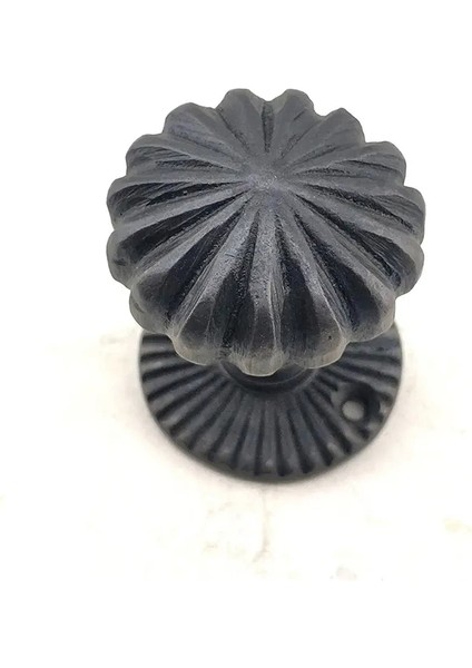 Buğz Antika Tarz Dekoratif Pirinç Açarlı Kapı Babası - 50MM, Oksit