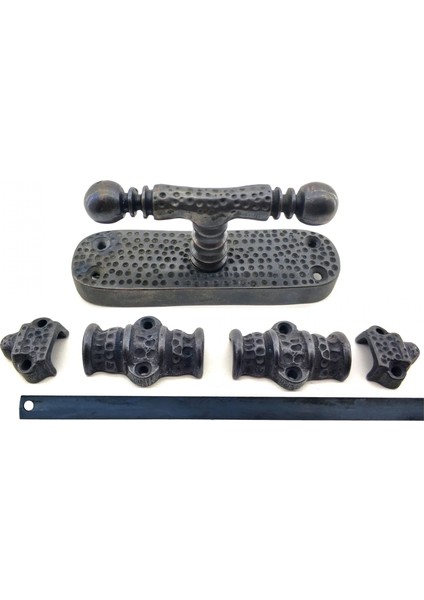 Buğz Antika Tarz Dekoratif Pirinç Üstten Ispanyolet - 133X40 Mm, Oksit