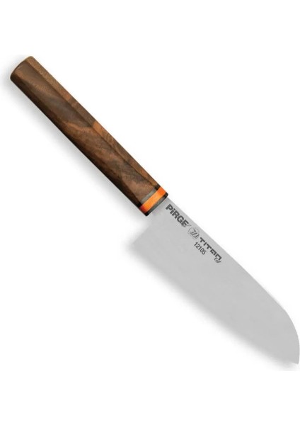 Buğz 12105 Titan East Santoku Şef Bıçağı 16 cm - Ceviz Sap