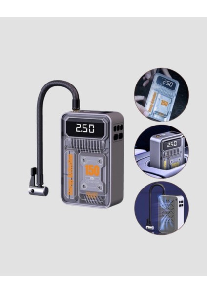 Buğz 150 Psı Kablosuz Şarjlı Hava Pompası – LED Ekranlı ve Otomatik Kapanma Özellikli fırsatları