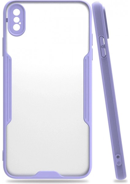 iPhone Xs Max Kılıf Platin Silikon - Lila