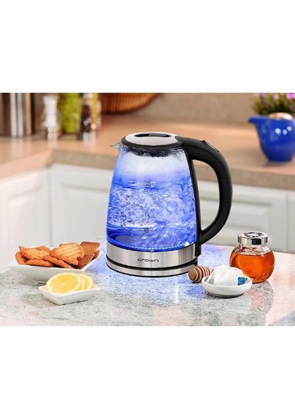 Buğz Crown CRW-7204 Cam Kettle Elektrikli Isıtıcı