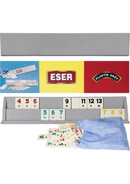 Buğz Yetişkin Büyük Boy Plastik Okey Takımı