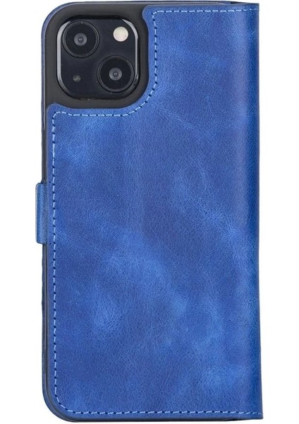 Buğz Apple iPhone 13 Uyumlu Deri Cüzdanlı Kılıf Okyanus Mavi modelleri