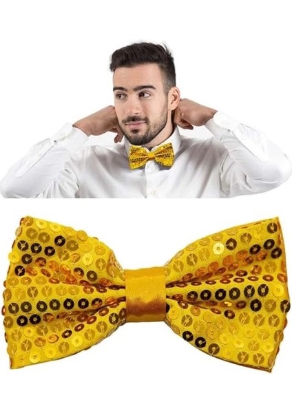 Buğz Altın Payetli Pullu Papyon modelleri