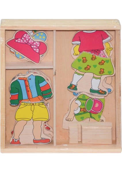 Buğz CS-6817 Ahşap Elbise Giydirme Oyunu -Chiva modelleri