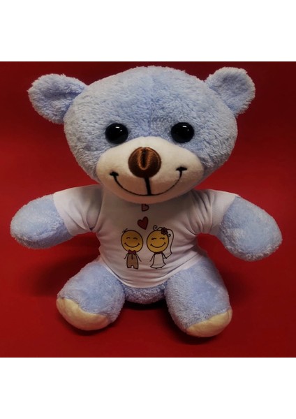 Buğz Mutlu Çift Tişörtlü Peluş Ayı