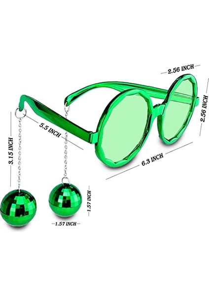 Buğz Disko Toplu Küpeli Parti Gözlüğü Yeşil Renk fiyatları