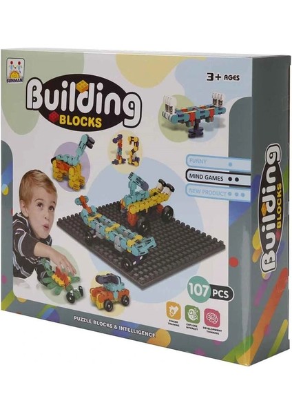 Buğz S00004843 Blok Building Şekilli Yapım Blokları 107 fiyatları