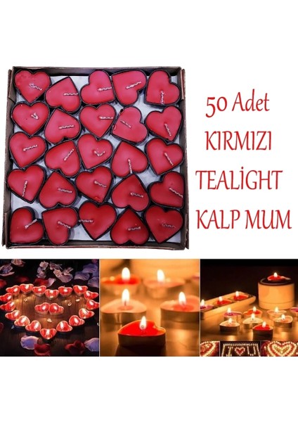 Buğz Tealight Kalp Mum