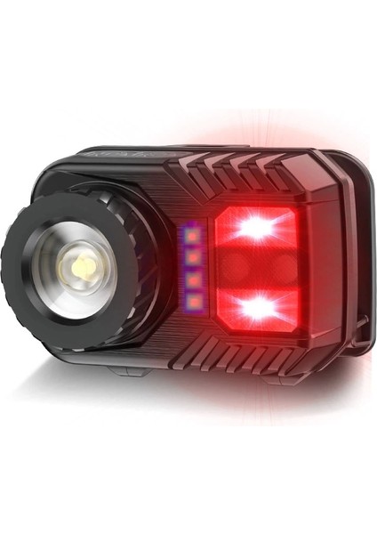 Buğz PS-571 Sensör Xpg Cob LED USB Şarj Edilebilir Lityum Pilli Zoomlu Kafa Lambası