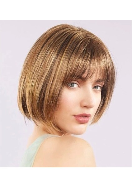 Buğz Açık Kahverengi Küt Parti Peruk fiyatları