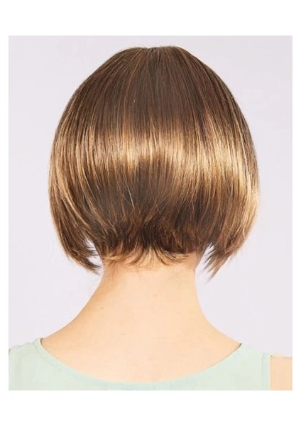 Buğz Açık Kahverengi Küt Parti Peruk indirimleri