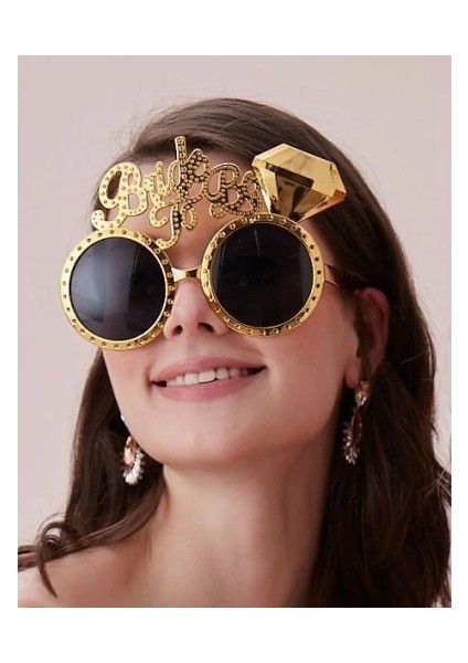 Buğz Altın Renk Bride To Be Yazılı Gelin Gözlüğü
