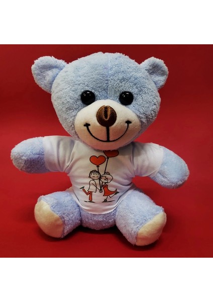 Buğz Mutlu Sevgililer Temalı Tişörtlü Ayıcık