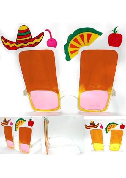 Buğz Sombrero Hawaii Fiesta Meyve Figürlü Yaza Merhaba Gözlük