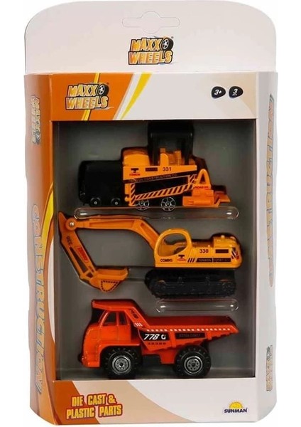 Buğz 3'lü Araç Seti Iş Makinaları indirimleri