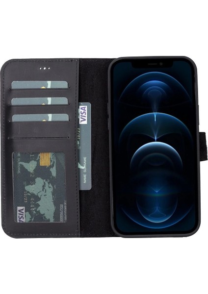 Buğz Apple iPhone 13 Pro Uyumlu Deri Cüzdanlı Kılıf Liluri G1 Siyah fiyatları