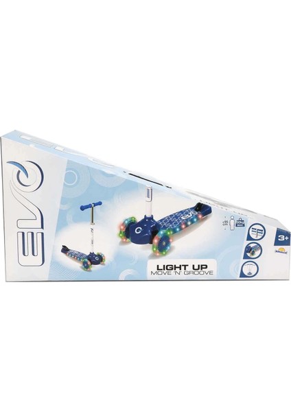 Buğz Evo Işıklı Move N Groove Mavi Üç Tekerlekli Scooter