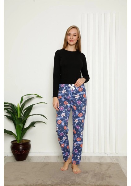 Kadın Pamuklu Alt Pijama Lacivert fırsatları