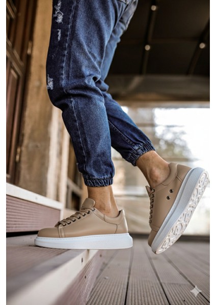 Bull Bağcıklı Tarz Erkek Rahat Krem Sneaker fırsatları