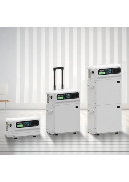 5120WH Taşınabilir Elektrik Güç Kaynağı %99.99 Mppt Bms Çoklu Koruma Kablosuz Şarj - Ieetek SH4000 Beyaz modelleri