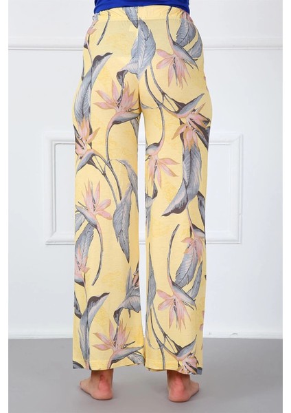 Bayan Penye Bol Paça Pantolon Sarı fırsatları