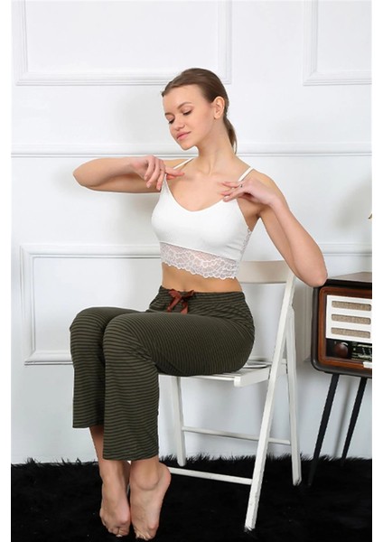 Kadın Pamuklu Alt Pijama Haki fiyatları