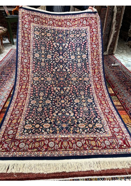 El Dokuma Sümerbank Hereke Halısı Imzalı Yedi Dağın Çiçeği Birinci Sınıf Kalite Ebat 253X151