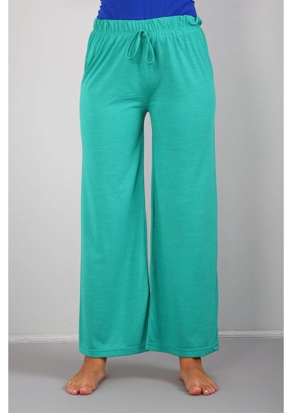 Bayan Penye Bol Paça Pantolon Yeşil fiyatları