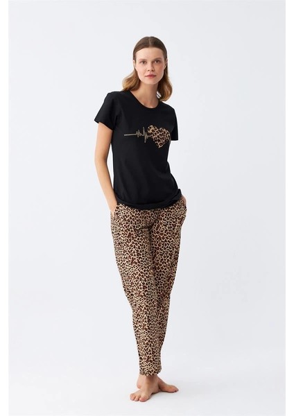 Kadın Penye Kısa Kol Pijama Takım 4128 indirimleri