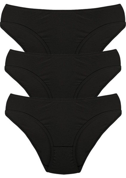 Kadın 3'lü Külot Siyah