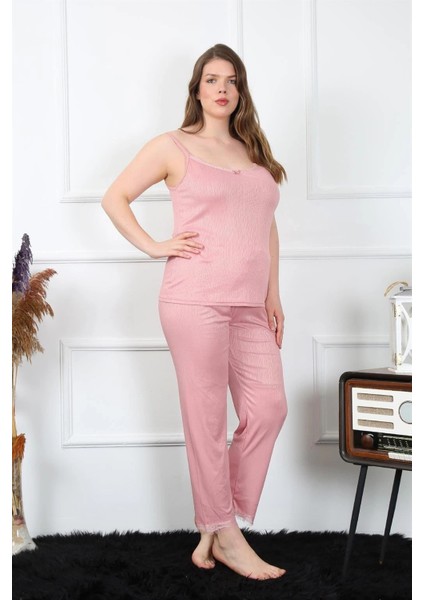 Kadın Büyük Beden Pudra Ip Askılı Pijama Takım fırsatları