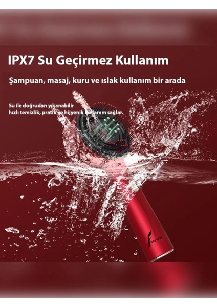 Şarjlı ve Titreşimli Saç Masaj Tarağı Bakım Yağı Hazneli Fırça modelleri